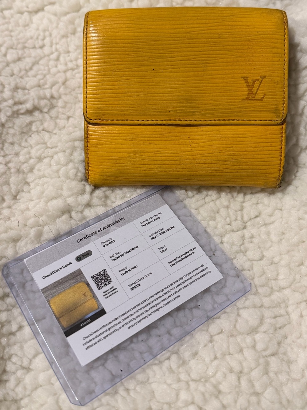 Louis Vuitton Epi Leather Compact Wallet in Mustard Yellow